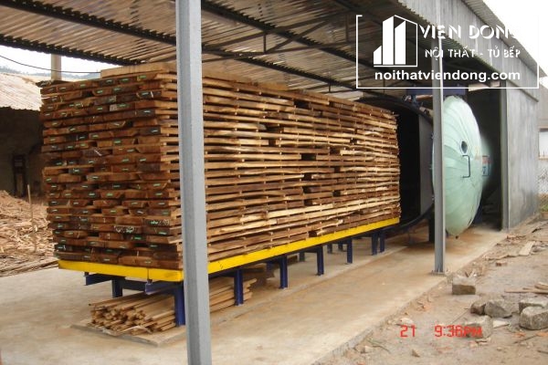 quá trình sấy gỗ tự nhiên