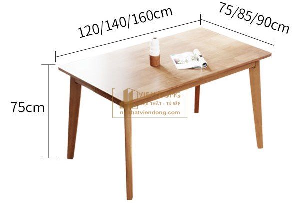 Kích thước bàn ăn chuẩn cho 4,6,8 đến 10 người - Nội Thất Viễn Đông