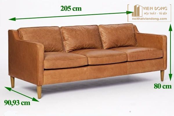 kích thước sofa 3 chỗ ngồi